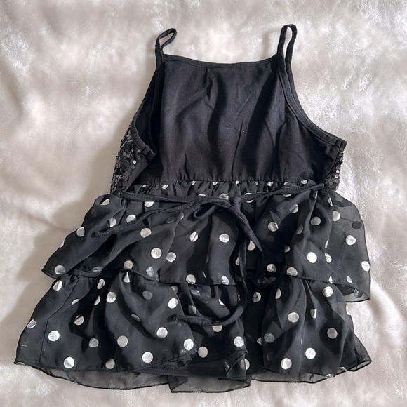 Justice Black Sequin Top Size 12 - Picture 4 of 4